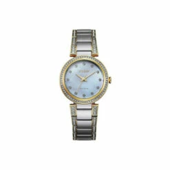 Outlet ✨ Citizen Silhouette Crystal Stainless Steel Classic ⌚ Watch - Em0844-58D For Female ⌛